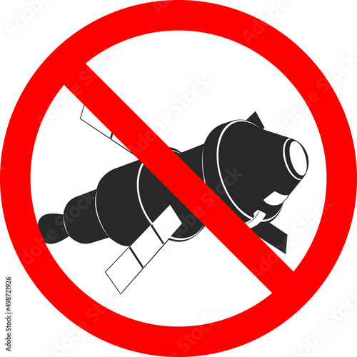 The ban on the flight of the space station.