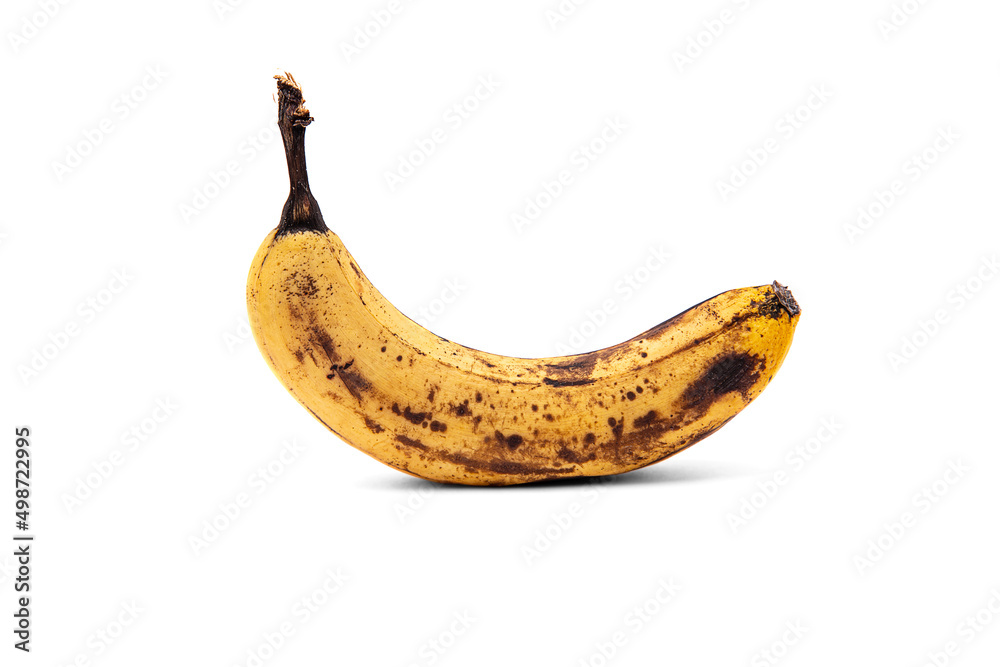 ripe banana in the peel isolated on a white background ripe banana in the peel isolated on a white background