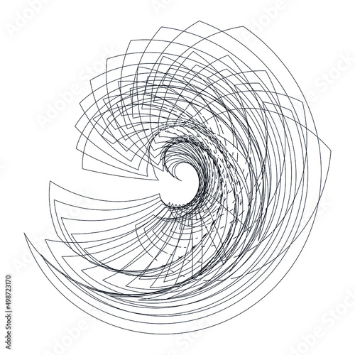 Fototapeta Naklejka Na Ścianę i Meble -  Abstract circle lines background, creative dynamic pattern, vector modern design element.