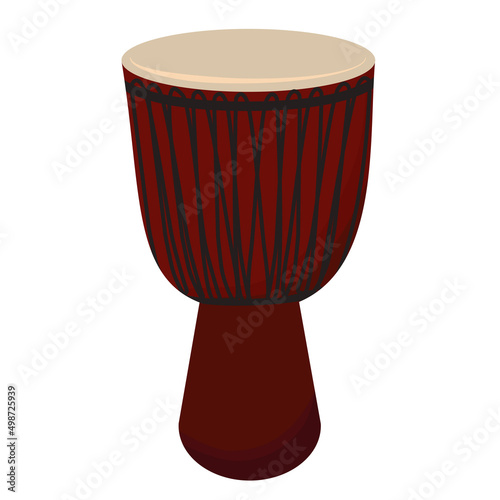 Drums for cups. Drum for a bowl, darbuka, dumbek, dumbek, tablet vector stock illustration. A percussion instrument used in the Middle East. Qatar, Kuwait, Lebanon. In North Africa.