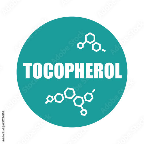 Tocopherol ingredient advertising for product sticker
