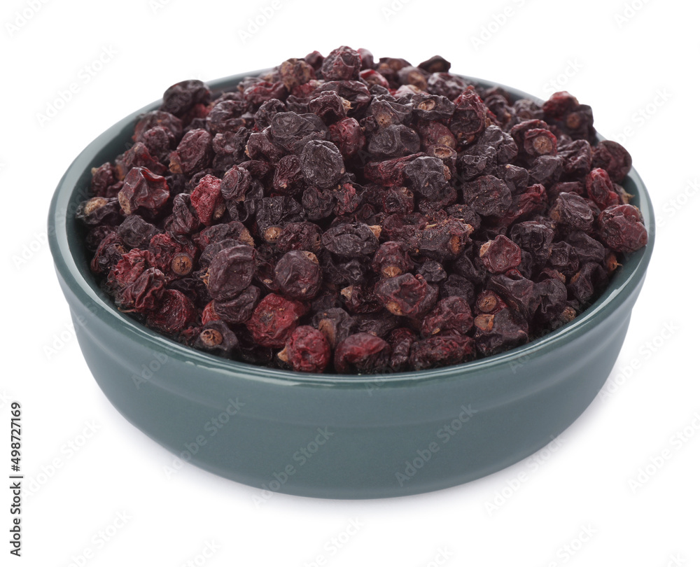Bowl of tasty dried currants on white background Bowl of tasty dried currants on white background