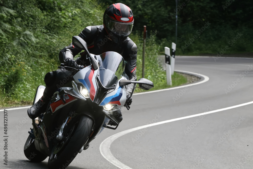 sportbike in a curve sportbike in a curve