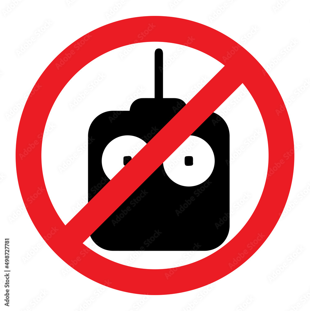 Do not use RC remote control, RC remote controller is prohibited, RC