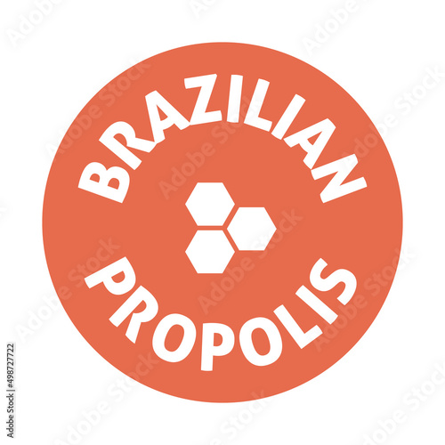 Brazilian propolis ingredient sticker for product