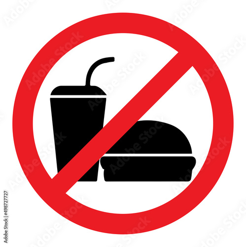 Do not eat foods here , Eating food is prohibited, Eating food is restricted