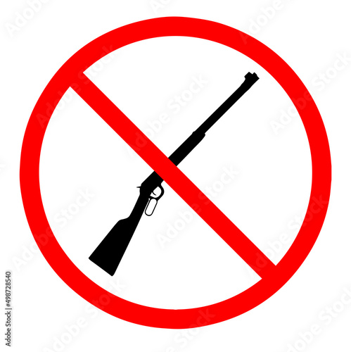 Do not use gun, Gun Shooting is prohibited, Rifle Shooting  is restricted