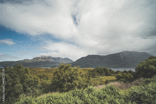 Green Scotland mountain landscapes