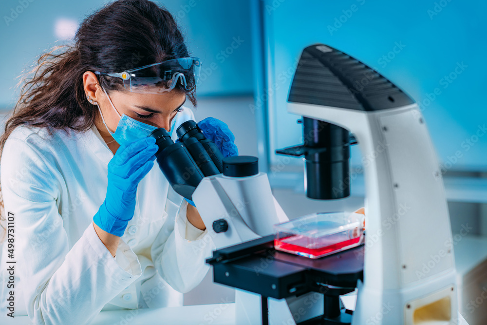Fototapeta premium Student in Laboratory