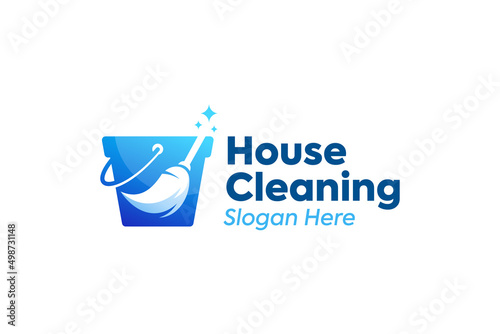 Home cleaning service logo design