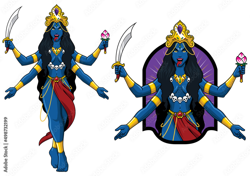 Kali Indian Goddess - obrazy, fototapety, plakaty 