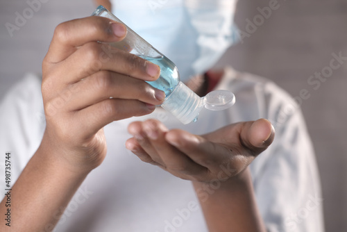Using sanitizer liquid for preventing corona virus