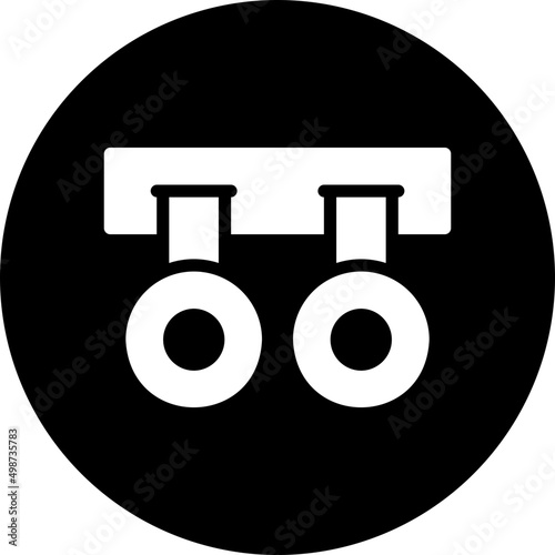 gymnastic rings glyph icon