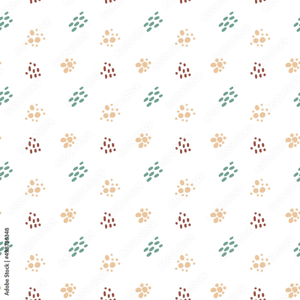 Cute seamless pattern with hand drawn doodle elements.