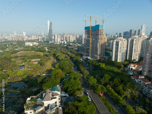 Aerial view of landscape in shenzhen city,China