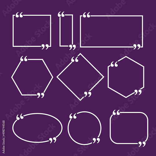 Flat quote box frame collection design.