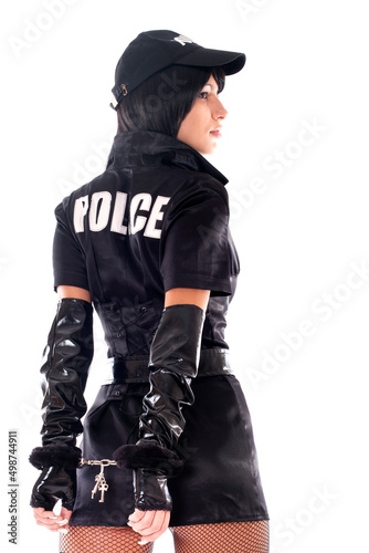 Photo Sexy woman in police uniform.