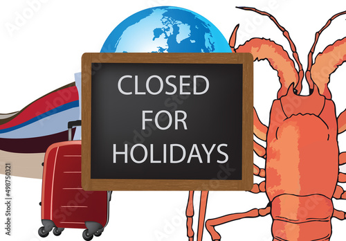 blackboard with written closed for holidays blackboard with written closed for holidays-
