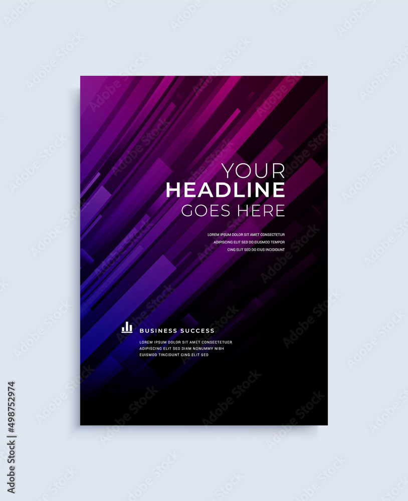Modern abstract poster cover design vector template. Trendy geometric shapes effect composition for flyers, banners, brochures and reports.
