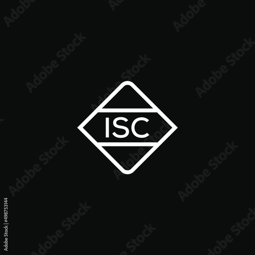 ISC 3 letter design for logo and icon.ISC monogram logo.vector illustration. photo