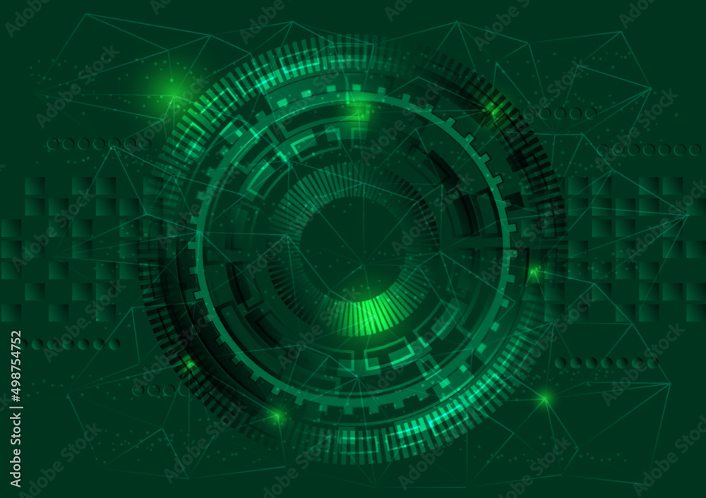 Technology wheel and polygon abstract background Technology wheel and polygon abstract background