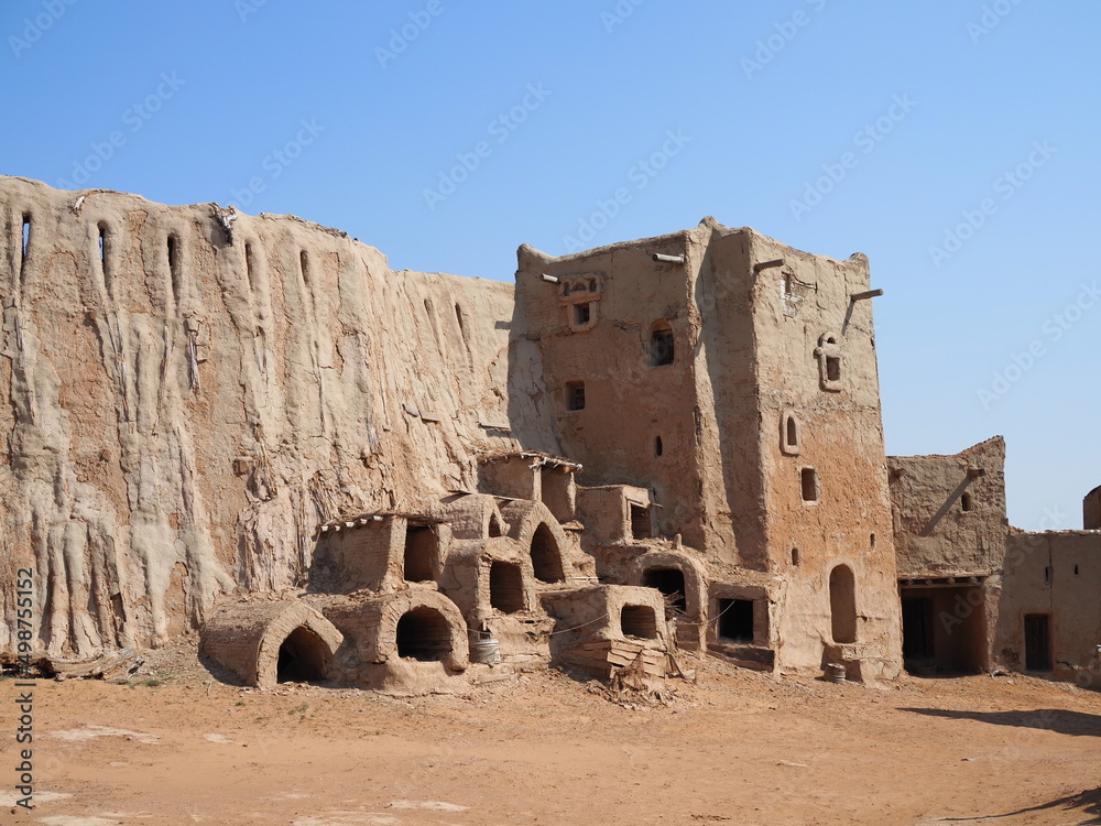 The reconstruction of ancient city and fortress. Horizontal view, can be used as background