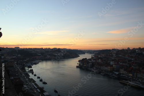 Sunset in the city of Porto