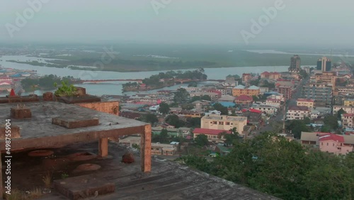 West Point and the cityscape of Central Monrovia seen from the Ducor Hotel photo