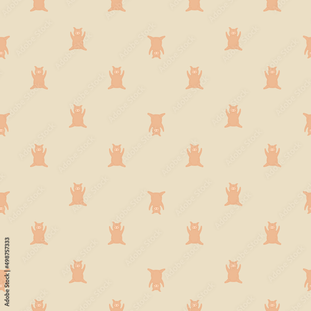 Seamless pattern cute pigs. Background of chubby piggy in doodle style. Seamless pattern cute pigs. Background of chubby piggy in doodle style.
