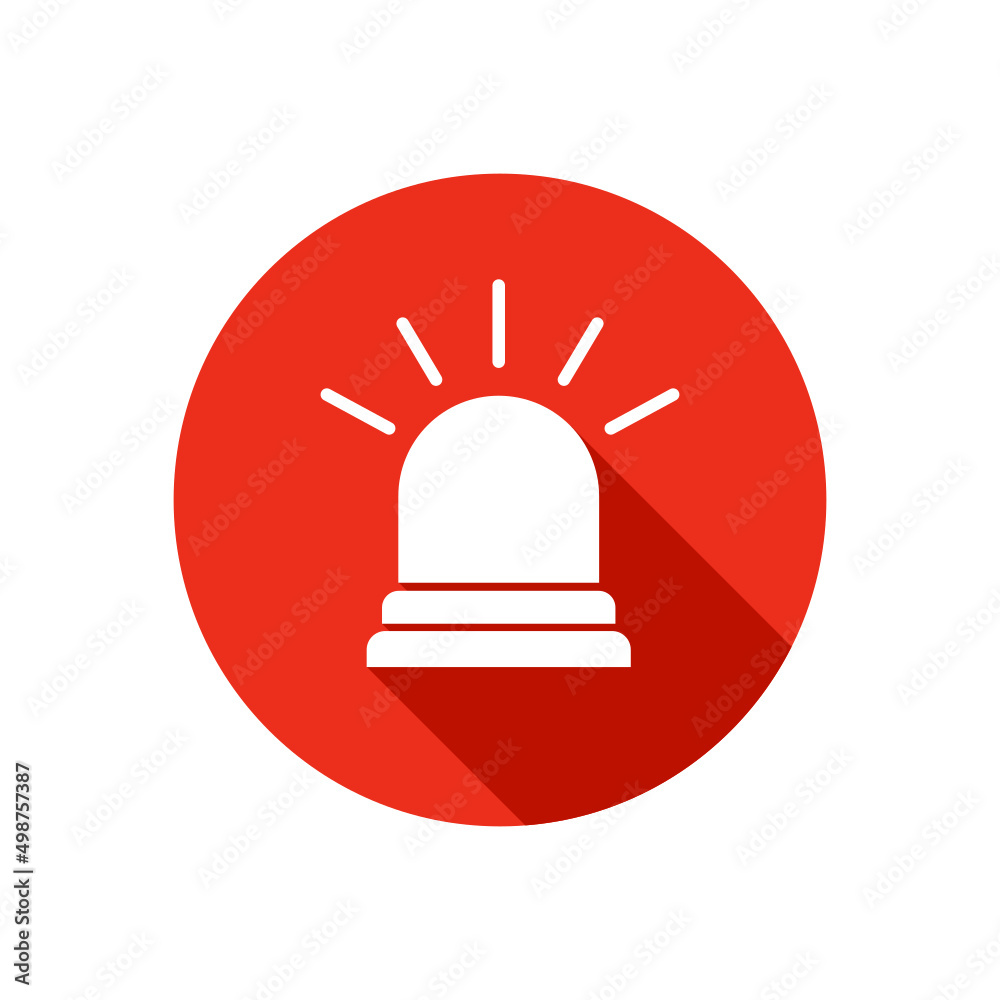 Emergency siren icon on white background. Emergency siren icon on white background.