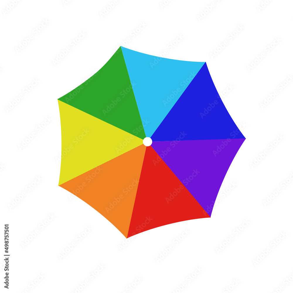 Beach umbrella icon on white background. Beach umbrella icon on white background.