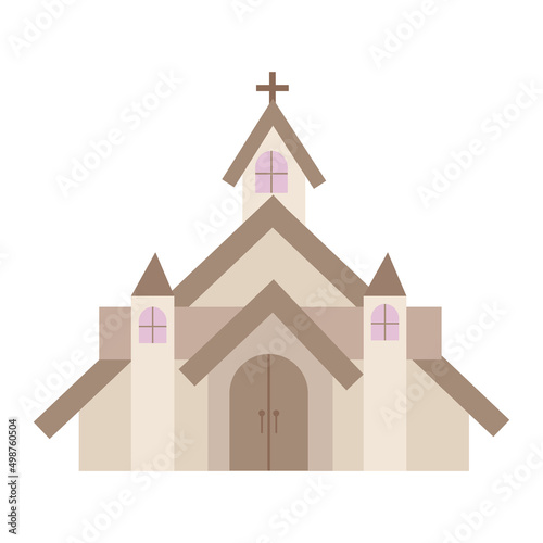教会の外観のイラスト