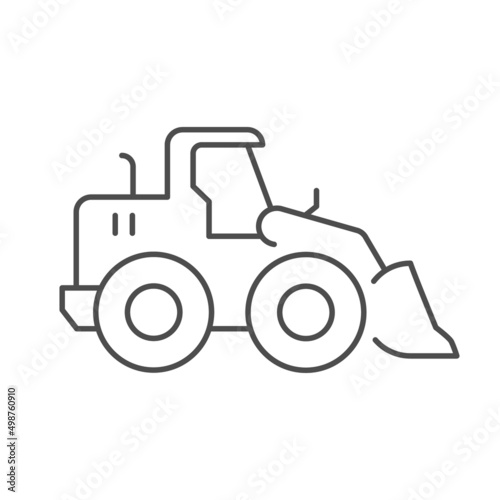 Front loader line outline icon