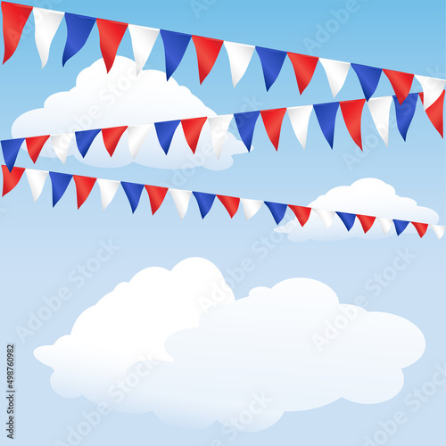 Fotografering Red, white and blue bunting