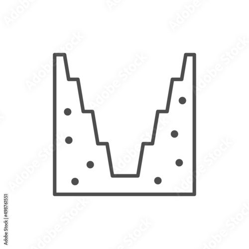 Mining career line outline icon