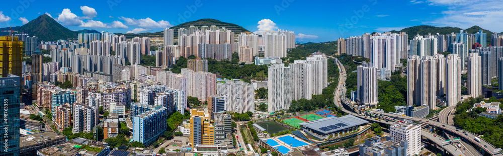 Top view of Hong Kong Kowloon side