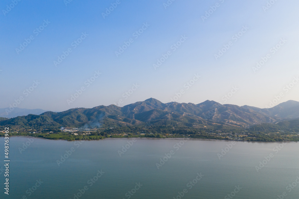 Hong Kong beautiful mountain range in Lau Fau Shan Hong Kong beautiful mountain range in Lau Fau Shan