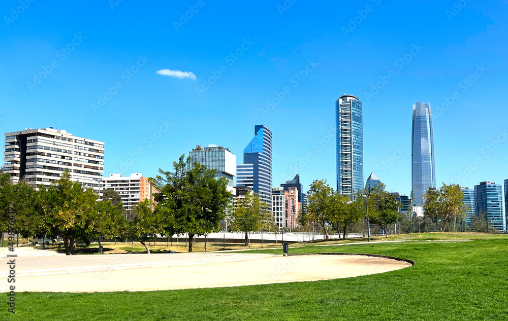 Obraz premium Santiago Chile Skyline