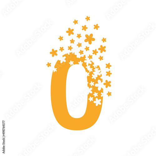 Number 0 dissolves into a cloud of flowers