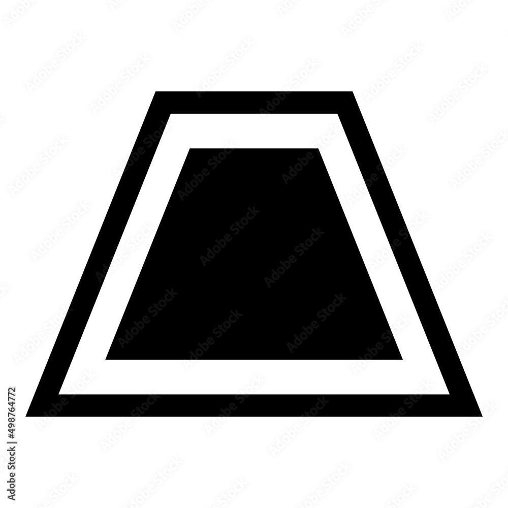 Trapeze Abstract Geometry Flat Icon Isolated On White Background