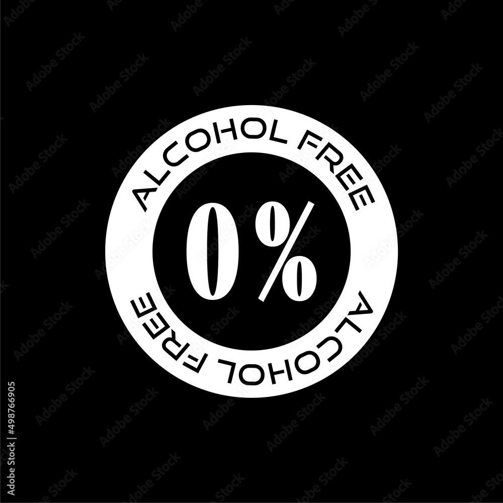 Alcohol free icon isolated on dark background Alcohol free icon isolated on dark background