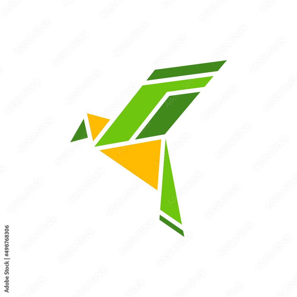 Bird Origami logo design vector. Icon Symbol. Template Illustration