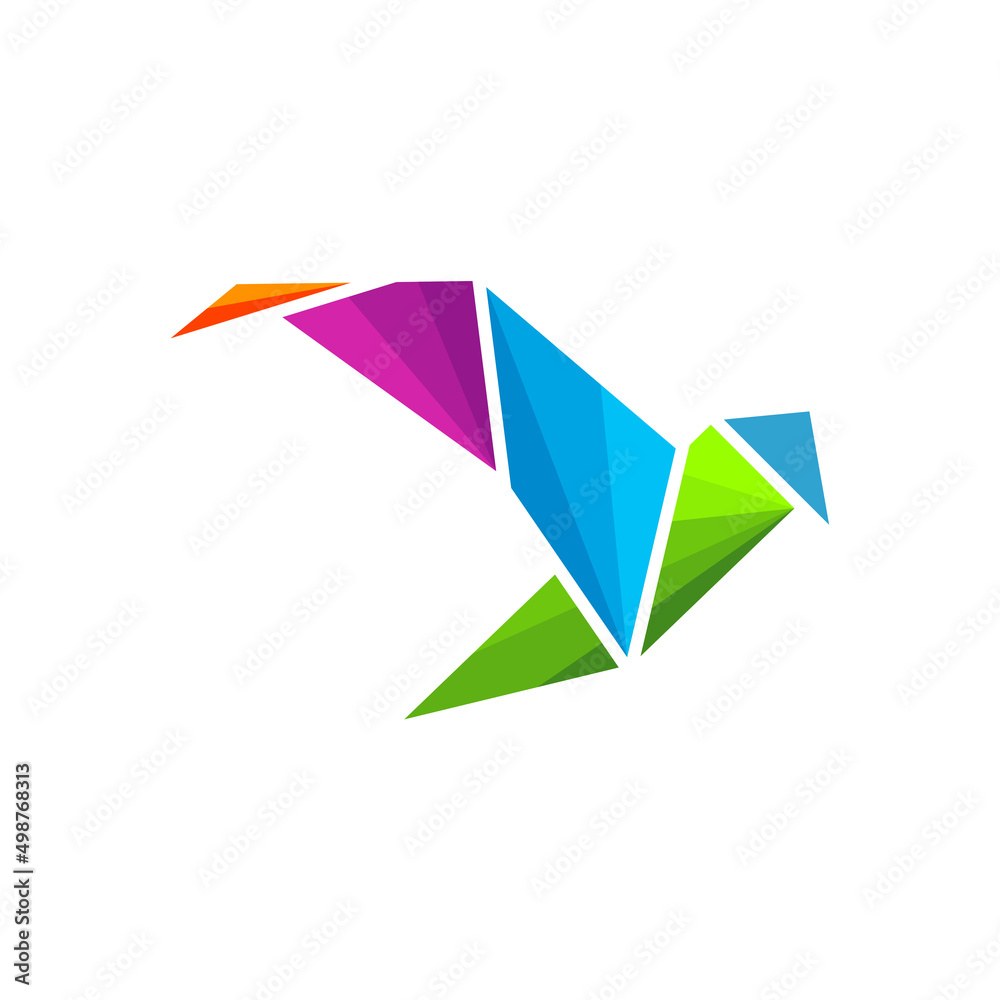Bird Origami logo design vector. Icon Symbol. Template Illustration Bird Origami logo design vector. Icon Symbol. Template Illustration