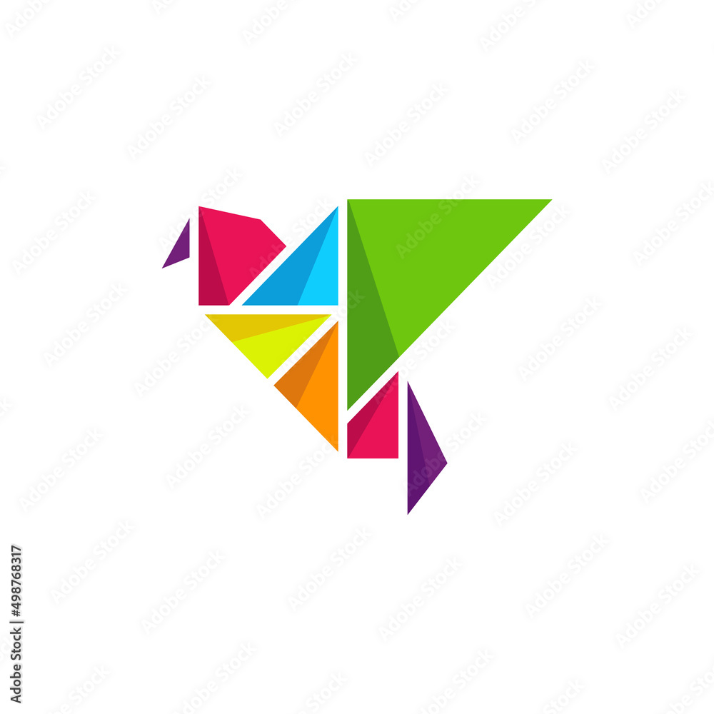 Bird Origami logo design vector. Icon Symbol. Template Illustration Bird Origami logo design vector. Icon Symbol. Template Illustration