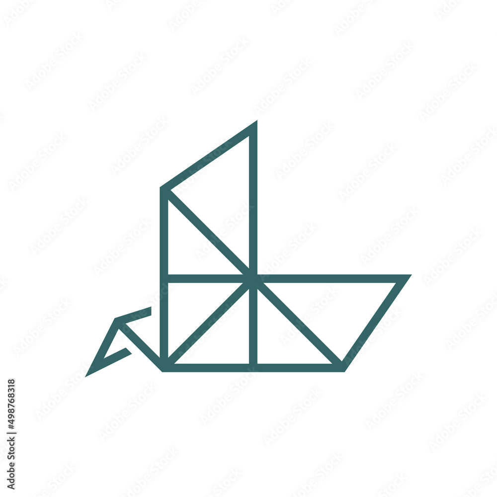 Bird Origami logo design vector. Icon Symbol. Template Illustration Bird Origami logo design vector. Icon Symbol. Template Illustration