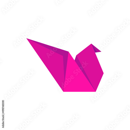 Bird Origami logo design vector. Icon Symbol. Template Illustration