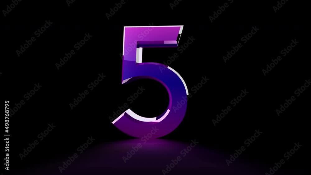 3D ANİMATİON Glowing Neon Light Countdown 3D ANİMATİON Glowing Neon Light Countdown