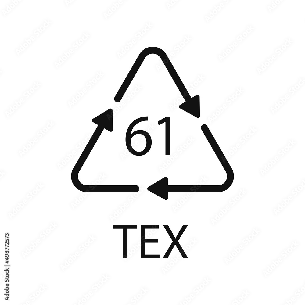 Bio matter organic material recycling code 61 TEX. Vector illustration Bio matter organic material recycling code 61 TEX. Vector illustration