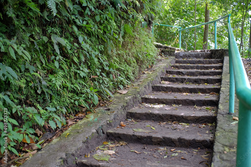 Rows of stairs going up in one of the ecotourism locations.