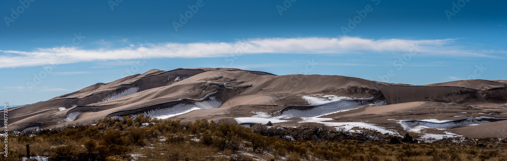 Panoramic stitched photos of Sand Dunes National Park